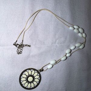 Elegant White Pendant Necklace